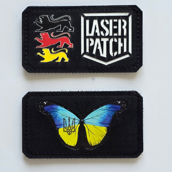 Ukraine Butterfly - Lasercut Patch mit Klett