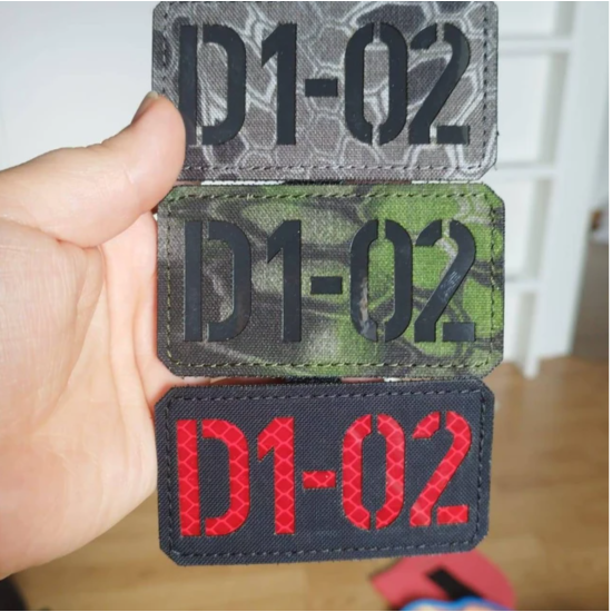 Individuelles Callsign Namenband - Militärisches Taktisches - Lasercut Patch mit Klett