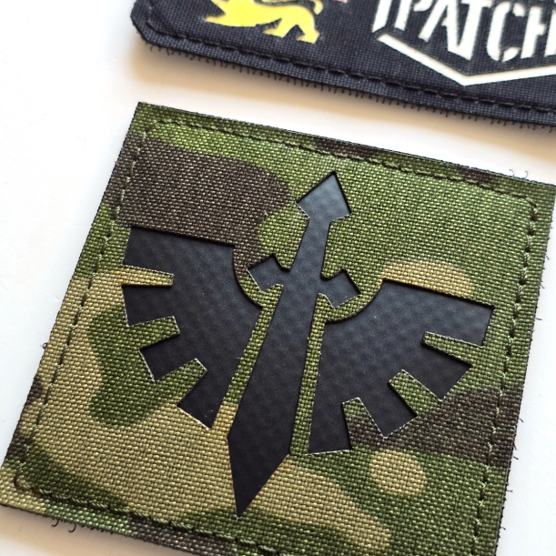 Crux Terminatus - Lasercut Patch mit Klett