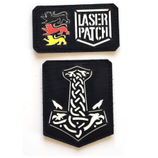 Nordic Wiking Age - Thors Hammer Schutzrunen Lasercut Patch