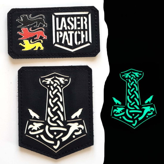 Nordic Wiking Age - Thors Hammer Schutzrunen Lasercut Patch