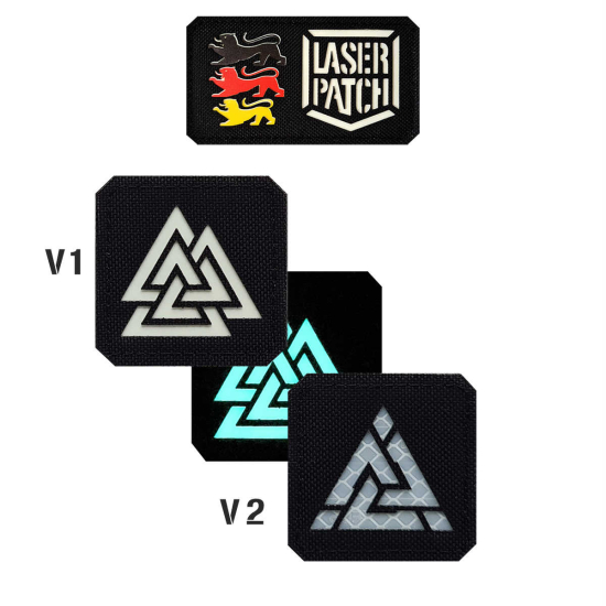 Nordic Viking Age - Triangle Valknut Lasercut Patch