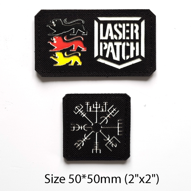 Nordic Wiking - Vegvisir Schutzrunen Lasercut Patch