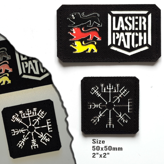 Nordic Wiking - Vegvisir Schutzrunen Lasercut Patch