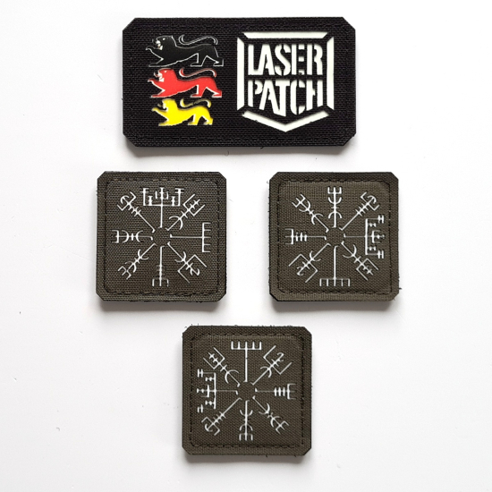 Nordic Wiking - Vegvisir Schutzrunen Lasercut Patch