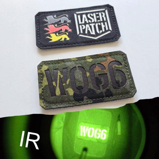 Individuelles Callsign Namenband - Militärisches Taktisches - Lasercut Patch mit Klett