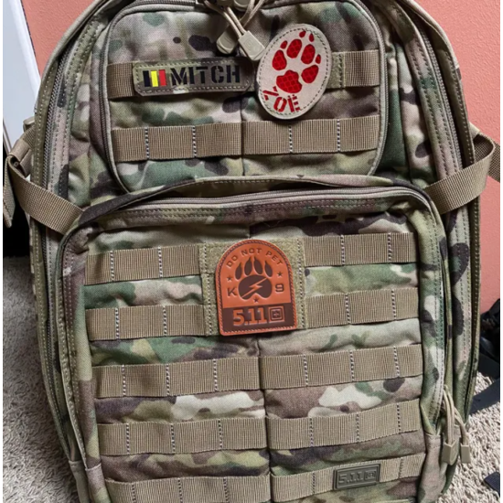 Klett-Patches für Hunde - K9 Name Laser Patch