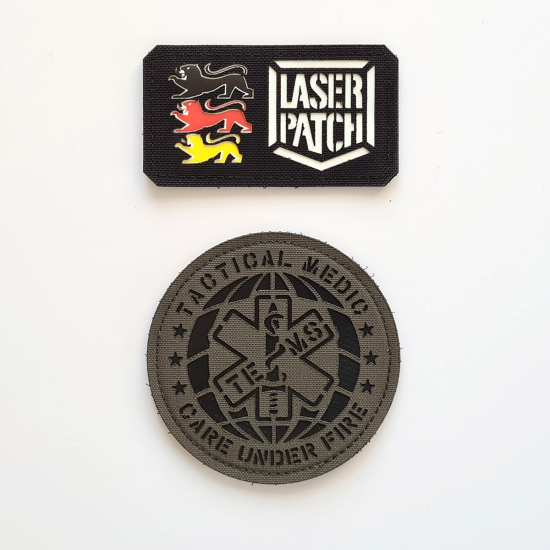 Taktische Rettungssanitäter - TEMS Unterstützung - Lasercut Patch mit Klett