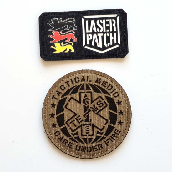 Taktische Rettungssanitäter - TEMS Unterstützung - Lasercut Patch mit Klett