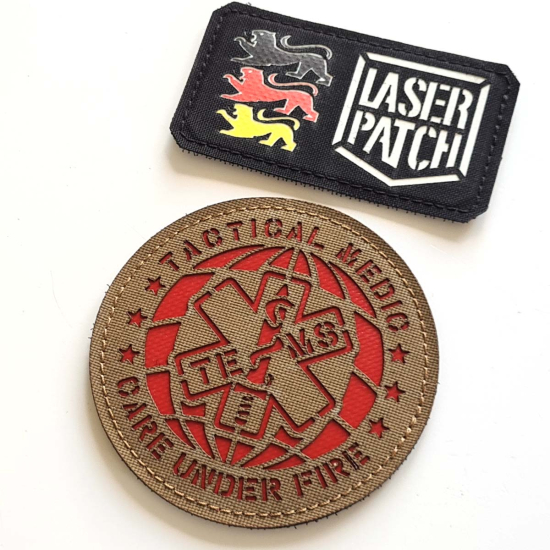 Taktische Rettungssanitäter - TEMS Unterstützung - Lasercut Patch mit Klett