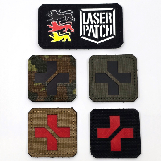 Rotes Kreuz - Medic - Lasercut Patch mit Klett