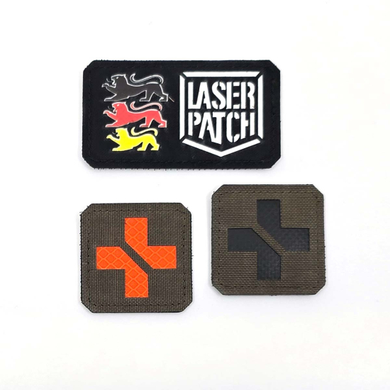 Rotes Kreuz - Medic - Lasercut Patch mit Klett