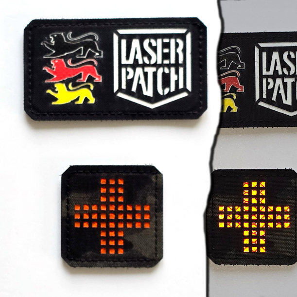 Rotes Kreuz - Medic - Lasercut Patch mit Klett