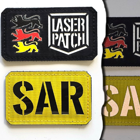 Such- und Rettungsdienst - Lasercut Patch mit Klett