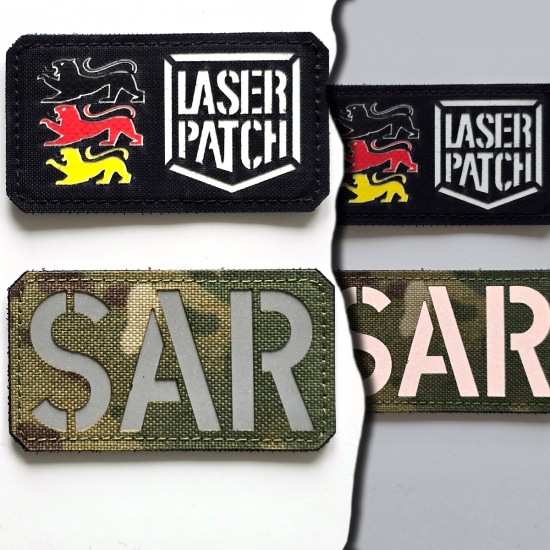 Such- und Rettungsdienst - Lasercut Patch mit Klett