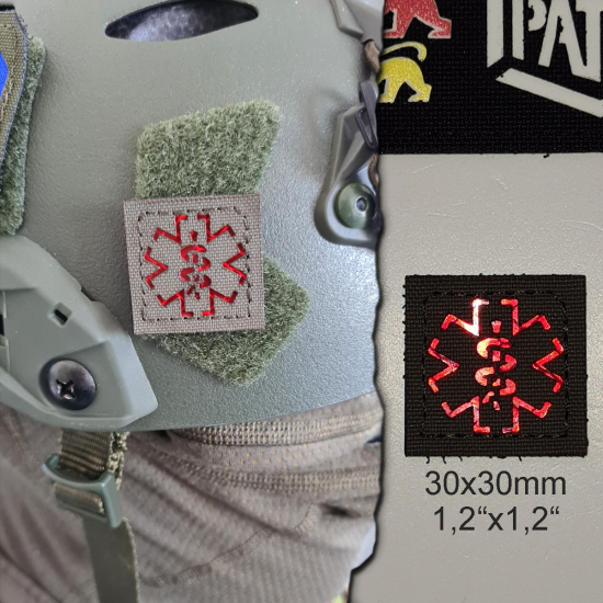 Star-of-Life-Patch - EMS - Lasercut Patch mit Klett