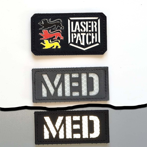 Meidc - Sanitäter - Militärische Medizinische - Lasercut Patch mit Klett