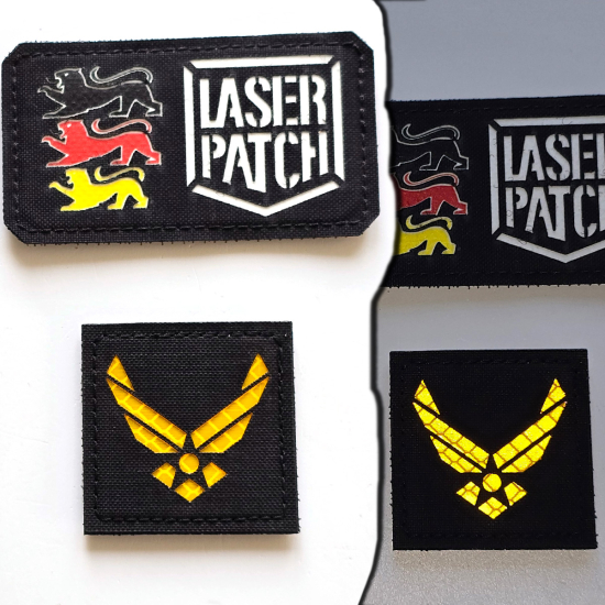 America Flag Army mit Rang Abzeichen - Lasercut Patch mit Klett