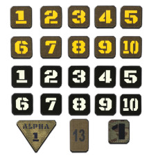 Nummer - Name Patch - fuer Helm Chestrigs - Plattenträger oder EDC - Laser Patch mit Klett