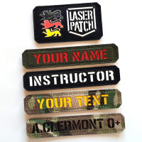 Langes Namensschild Chestrigs - Plattenträger - Combat Short - Lasercut Patch mit Klett