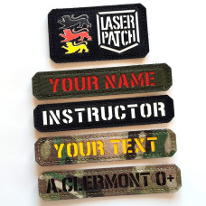 Langes Namensschild Chestrigs - Plattenträger - Combat Short - Lasercut Patch mit Klett