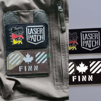Kanada Flagge Namen Patch - Personalisierter - Lasercut Patch mit Klett