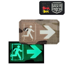 Emergency Exit Safety Symbol Morale Patch - Warning Sign