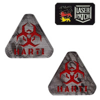 Biohazard mit individuellem Namen Personalisierter Taktischer - Lasercut Patch mit Klett