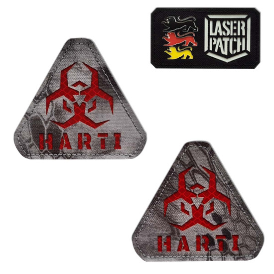 Biohazard mit individuellem Namen Personalisierter Taktischer - Lasercut Patch mit Klett