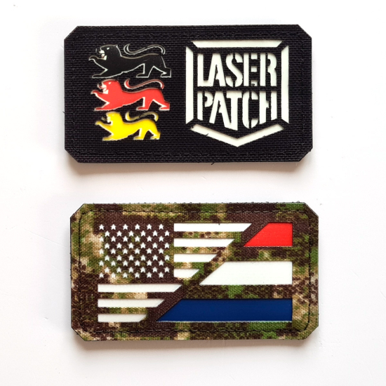 USA-Holland Dual Flagge Patch - Niederländisch-Amerikanische Allianz