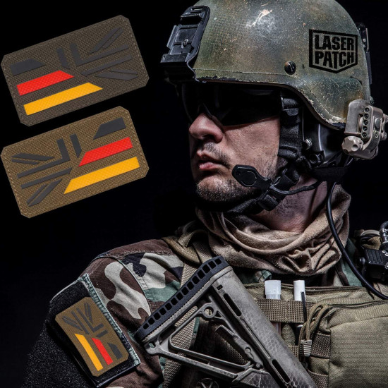 England-Deutschland Dual Flagge Patch - Europäische Allianz