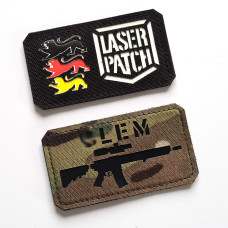 Waffe mit Individuellem Namen –  Namensband Bundeswehr - Lasercut Patch mit Klett