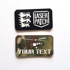 Hubschrauber Black Hawk mit Ihrem Text - Name - Laser Patch mit Klett