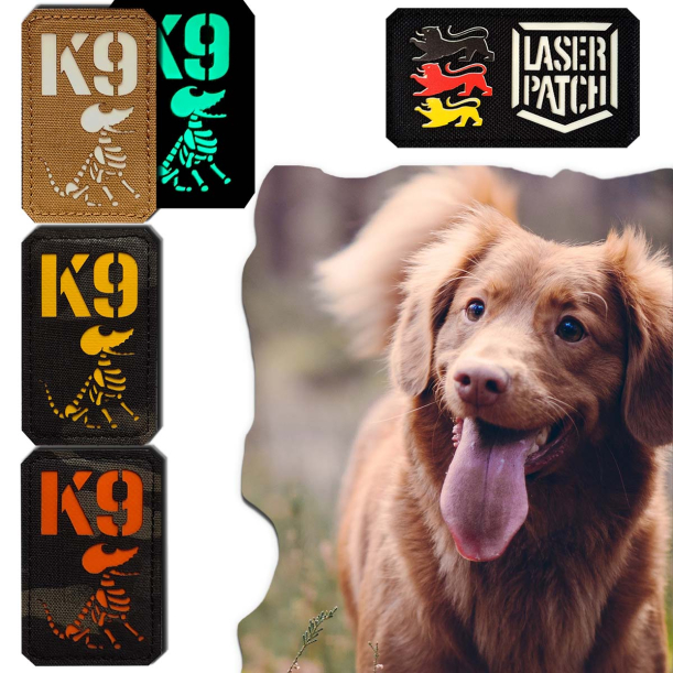 Funny Dog Patches - Skeleton Design with Velcro for Harness