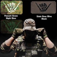 Knochen Shaka Hand Geste Skelett Moral Patch - Anatomisches Design