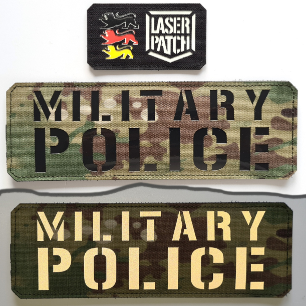 MP - Militärpolizei Taktisches - Lasercut Patch mit Klett