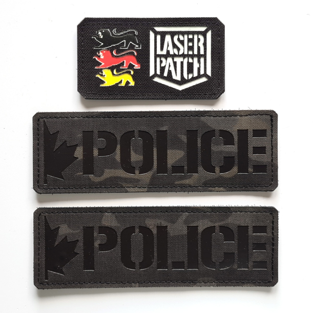Kanadische Polizei - Lasercut Patch mit Klett