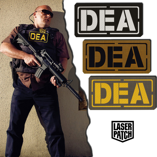 DEA Spezialeinheit Taktischer Patch - Drug Enforcement Administration - Lasercut Patch mit Klett
