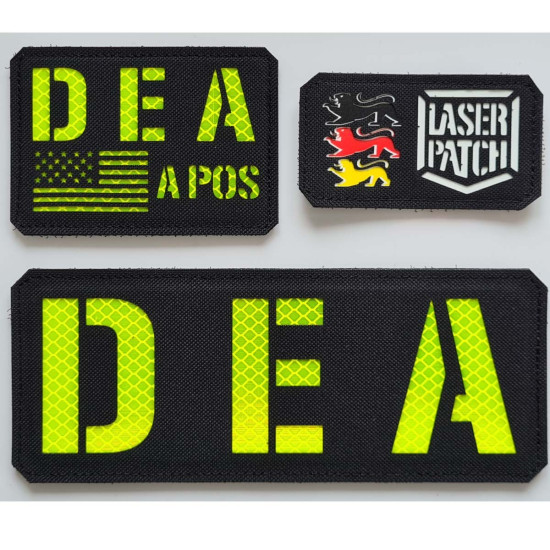 DEA  - Drug Enforcement Administration Wappen - Lasercut Patch mit Klett