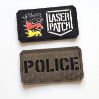 Polizei - Lasercut Patch mit Klett