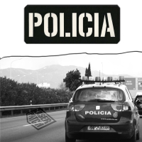 Italienische Polizei Klett-Patch - Polizia - Lasercut Patch mit Klett