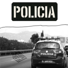 Italienische Polizei Klett-Patch - Polizia - Lasercut Patch mit Klett