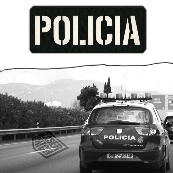 Italienische Polizei Klett-Patch - Polizia - Lasercut Patch mit Klett