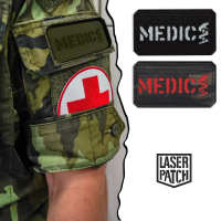 Meidc - Sanitäter - Militärische Medizinische - Lasercut Patch mit Klett
