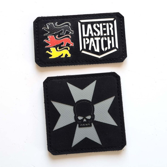 Crux Terminatus - Lasercut Patch mit Klett