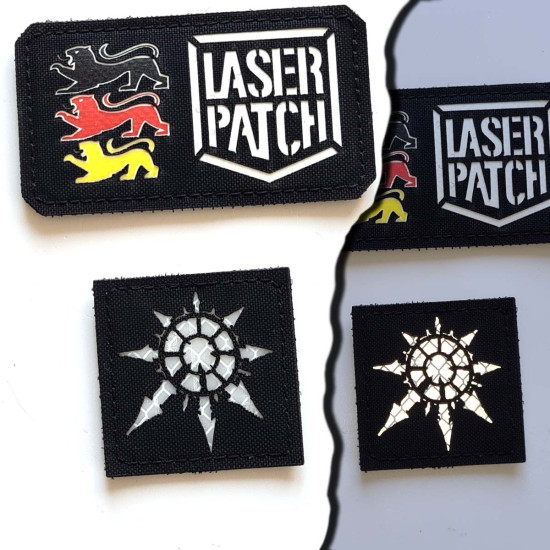 Stern des Chaos - Lasercut Patch mit Klett