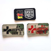 Blutgruppen Militär - Horizontale Kennung - Lasercut Patch mit Klett