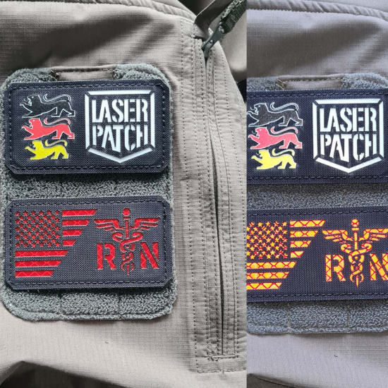 US Armee - Medic - Flagge - Lasercut Patch mit Klett