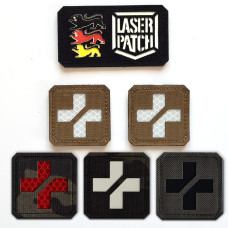 Rotes Kreuz - Medic - Lasercut Patch mit Klett