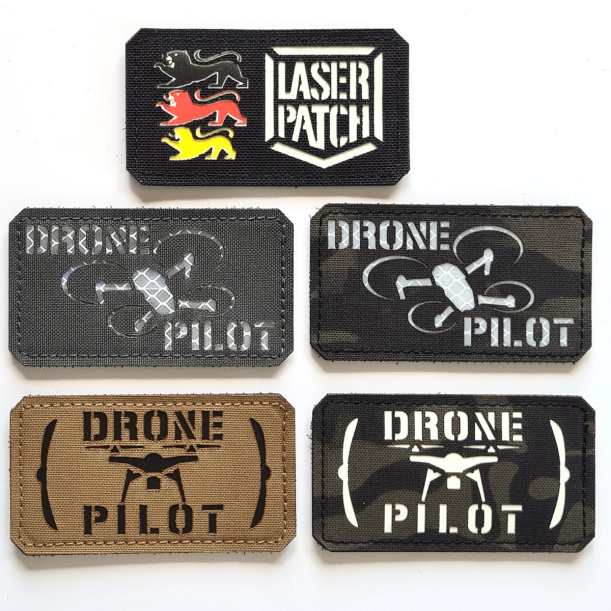 Drohnenpilot Taktischer - Lasercut Patch mit Klett